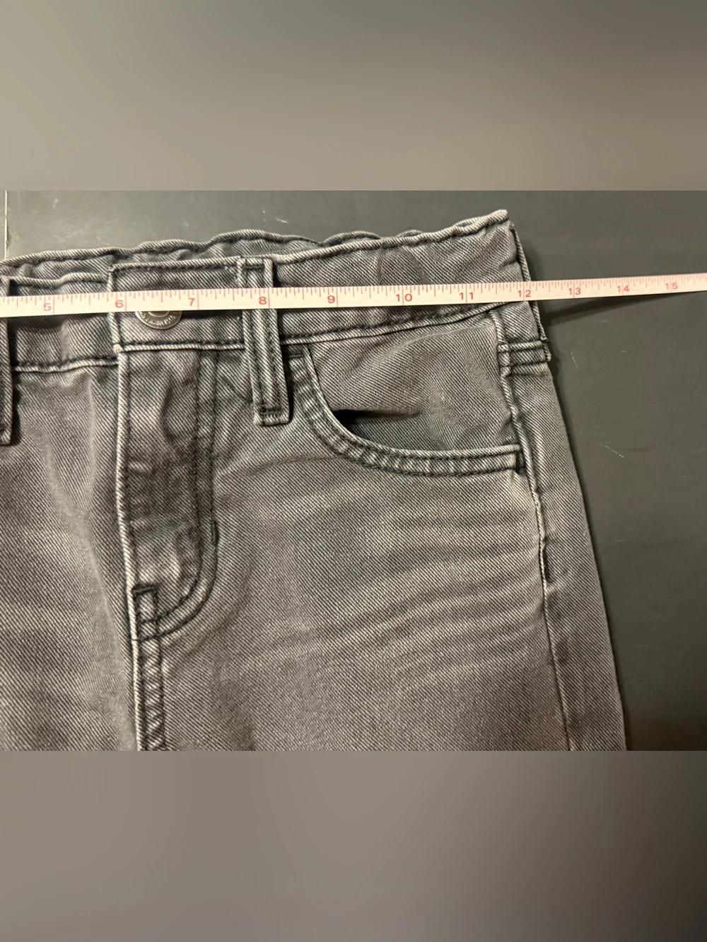Old Navy Baggy Wide Leg Black High Rise Size 7 Girls Jeans